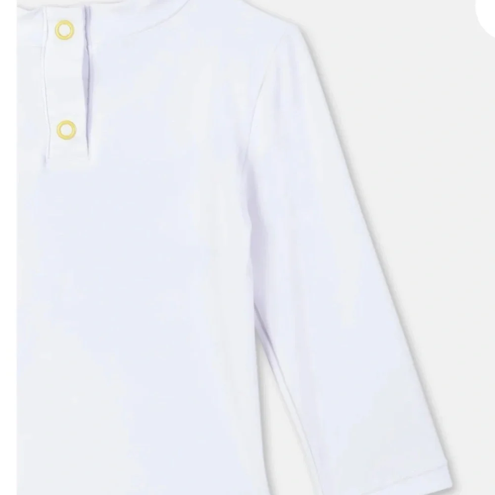 Kids White Banana Print Long Sleeve Shirt by Stella McCartney